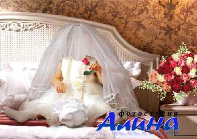 Детский шаблон для фотошоп - маленькая невеста